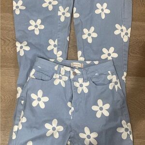 Floral Blue Women's Jeans